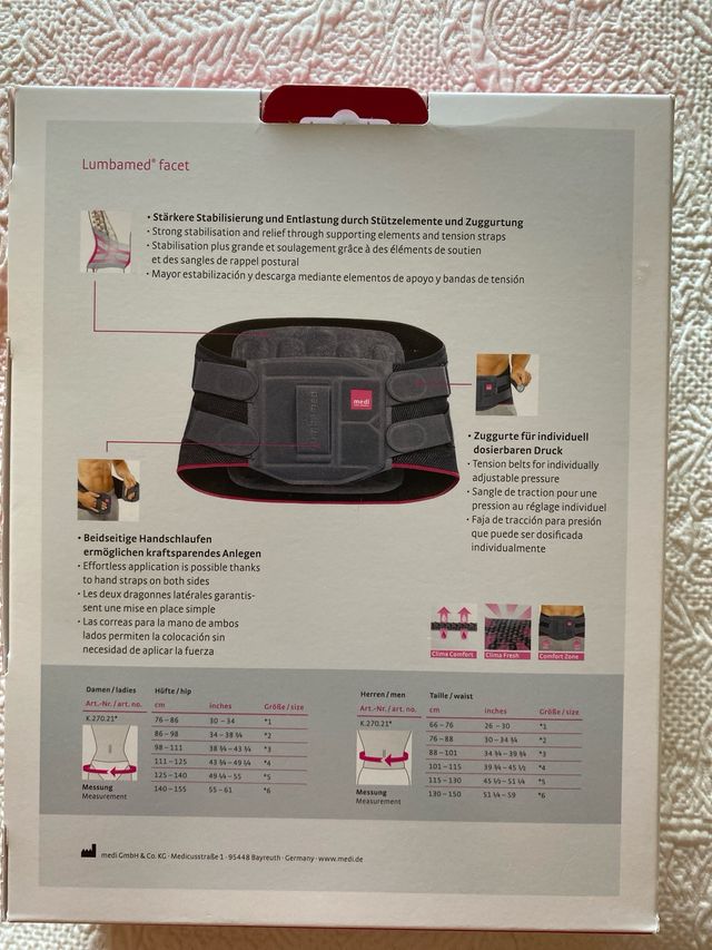 Faja lumbar ortopédica Lumbamed