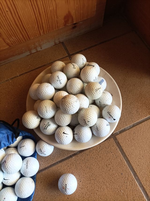 Bolas de golf recuperadas.   54 total