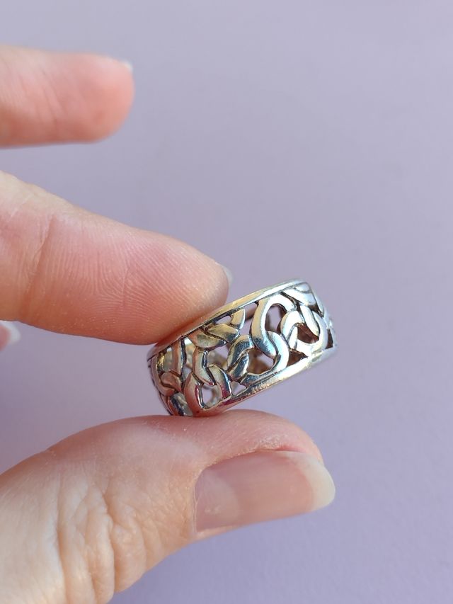 Anillo elefantes, nudos plata