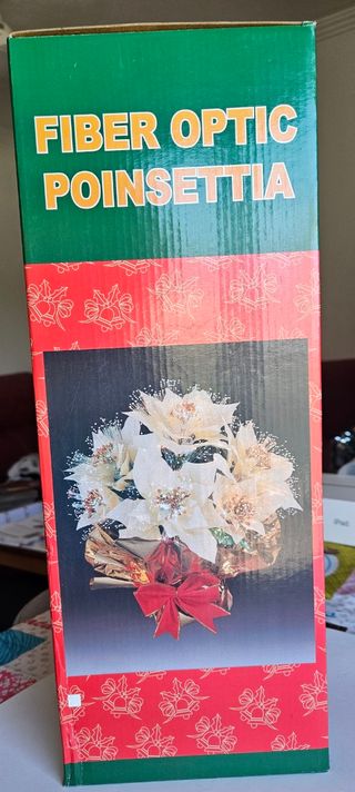 Maceta fibra óptica flor de Pascua