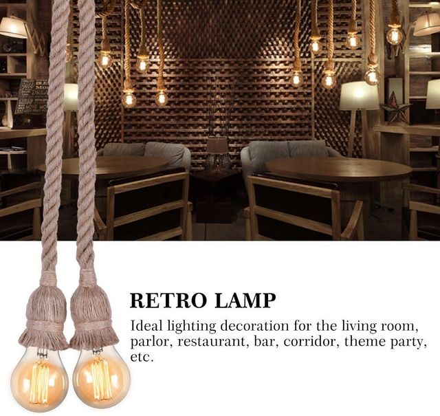 Lâmpada de Cordas Pendurada E27 220 V