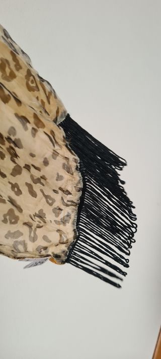 Sciarpa seta foulard con frange 