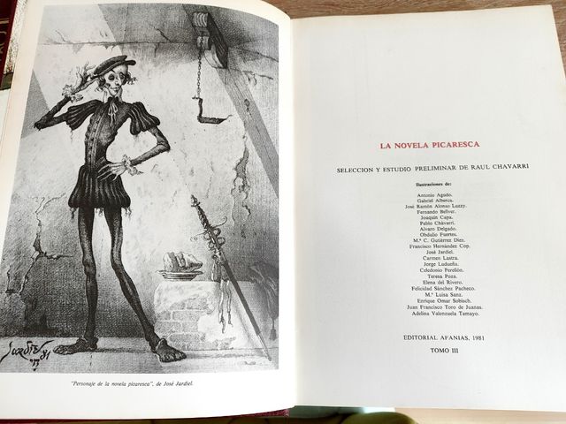 Tres tomos Antología novela picaresca