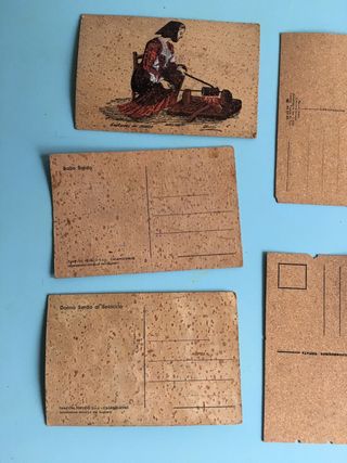 7 Cartoline Sarde 1970 sughero