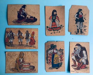 7 Cartoline Sarde 1970 sughero