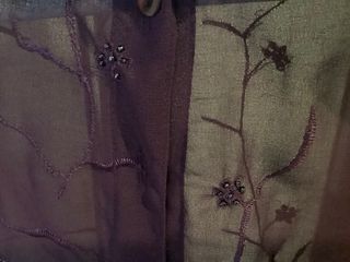 Camisa transparente bordada C&A