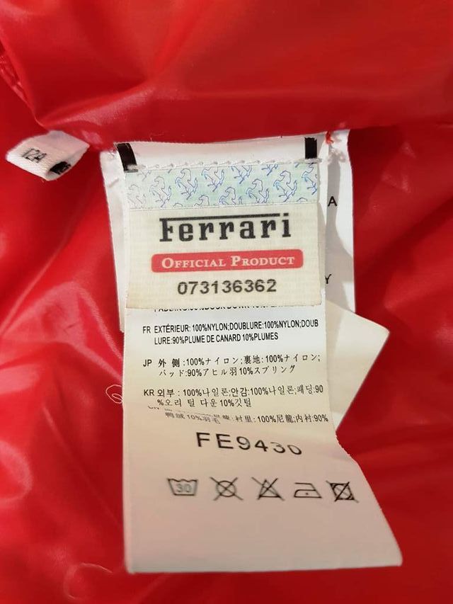 Giubbotto Ferrari ragazzo cappuccio e pelliccia