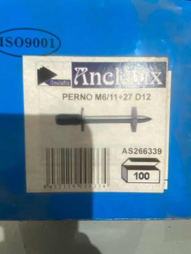 Lote perno roscado clavadora hormigon