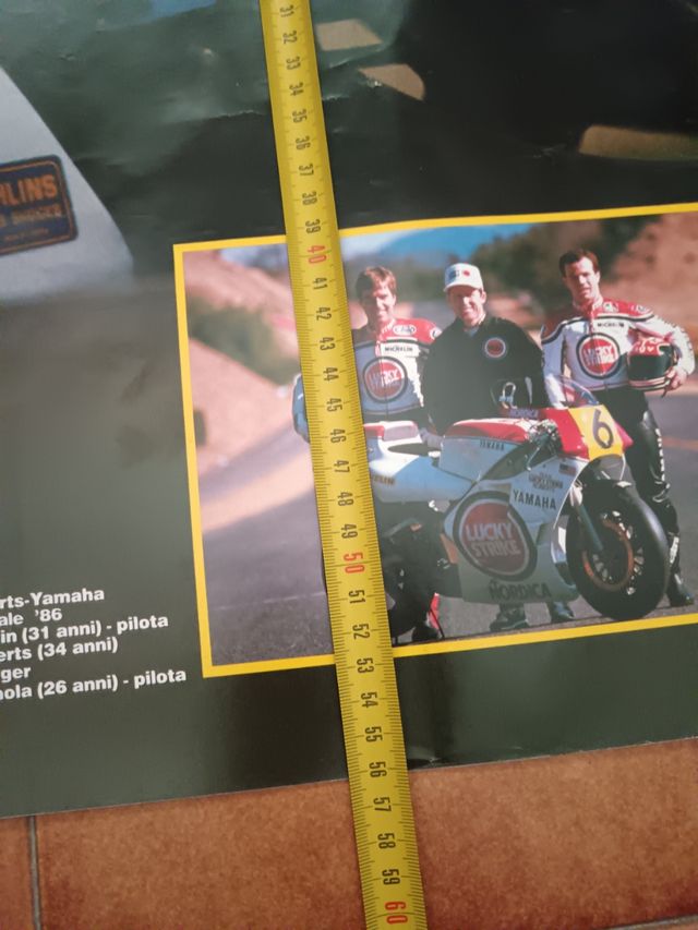 Poster Randy Mamola Rombo Yamaha Nordica Lucky Str