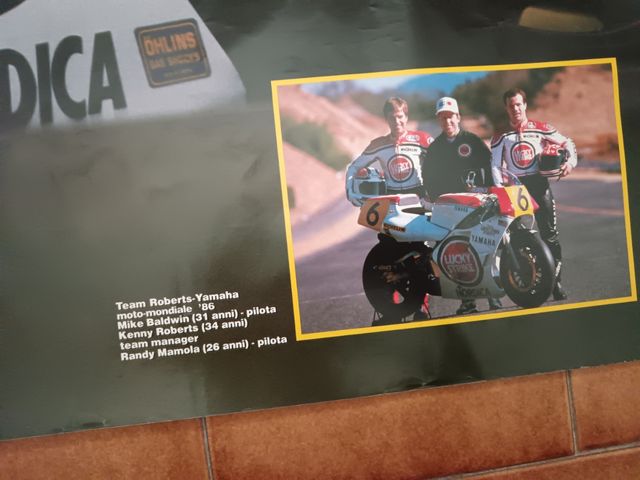 Poster Randy Mamola Rombo Yamaha Nordica Lucky Str