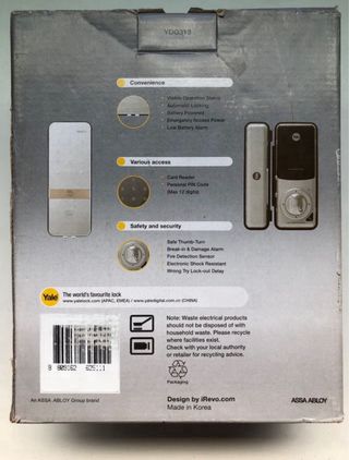 YALE CERRADURA DIGITAL PUERTA CRISTAL