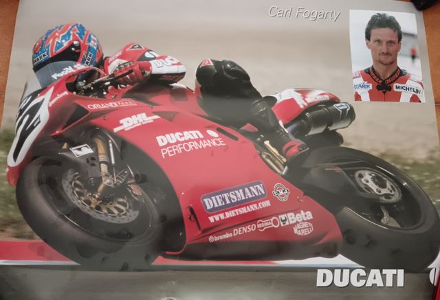 Poster Ducati Performance Michelin carl fogarty Vi