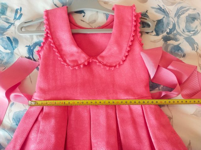 Vestido niña fiesta fucsia . Talla 4-5