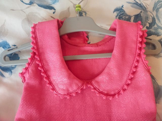 Vestido niña fiesta fucsia . Talla 4-5