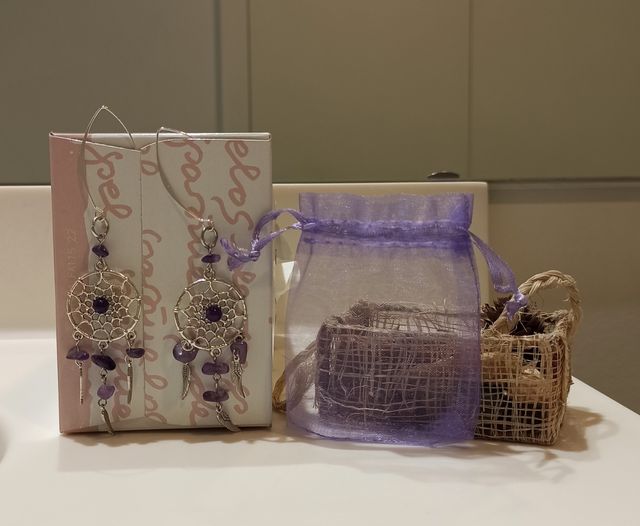 Pendientes de Plata "Atrapasueños" con Amatista