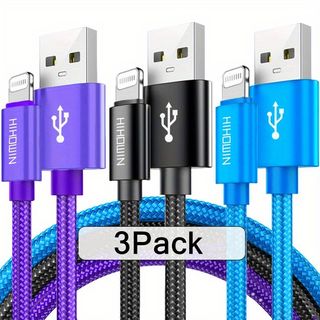 Pack 3 cables de carga y sincro USB (Iphone)