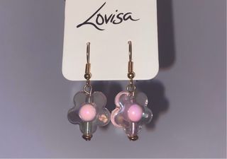 Pendientes largos de flor