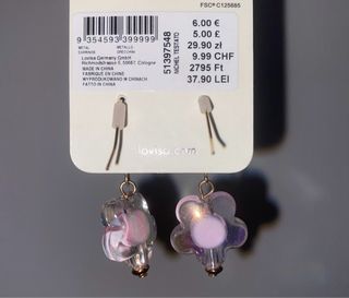 Pendientes largos de flor