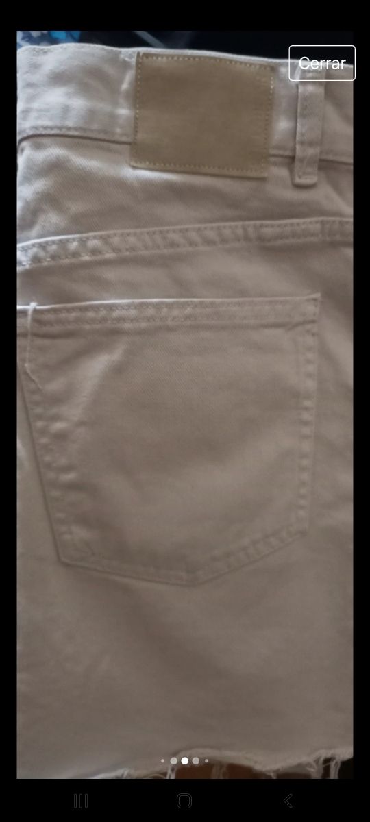 Minifalda vaquera beig Pull&Bear