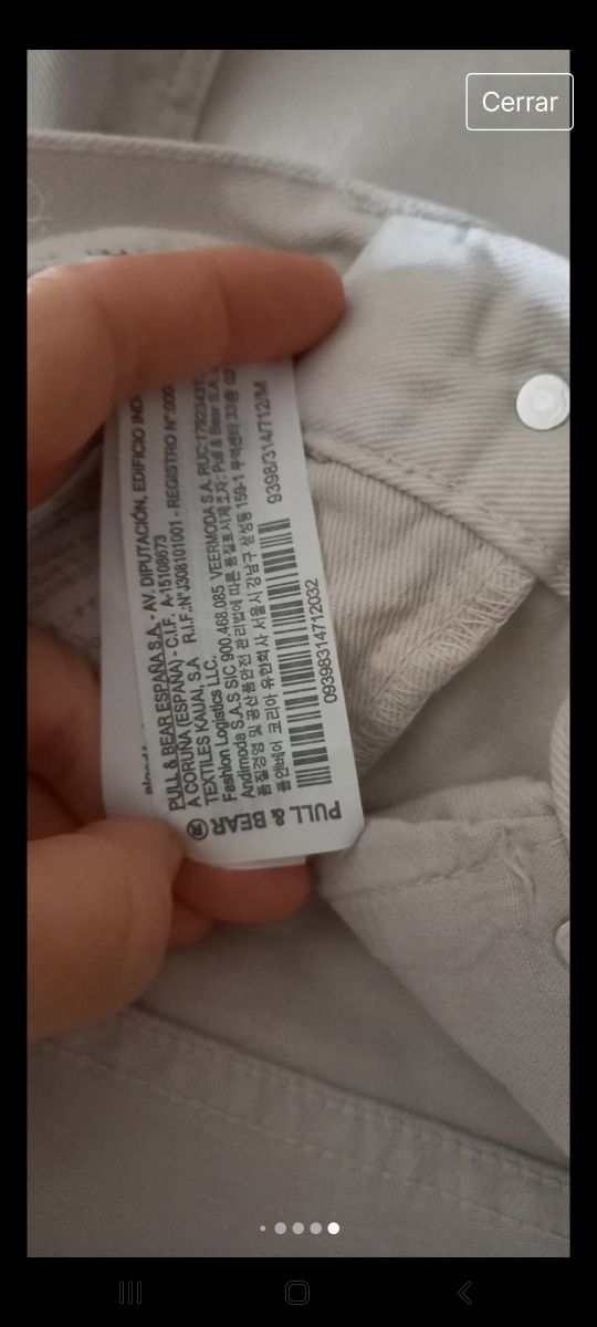 Minifalda vaquera beig Pull&Bear