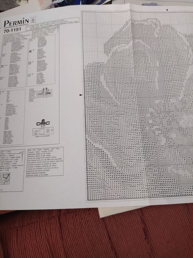 Kit flor punto de cruz