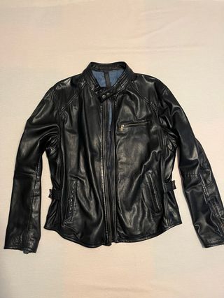 Cazadora de piel para hombre