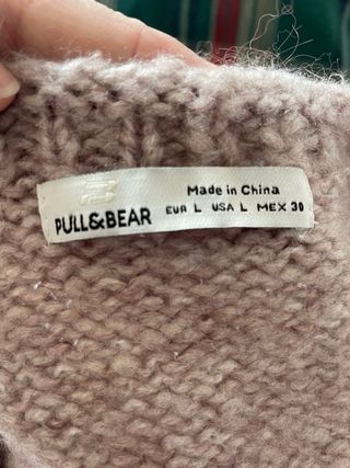 Jersey amplio rosa palo t L Pull&bear