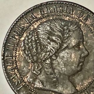 Moneda 1/2 céntimo de Escudo 1868 Isabel II