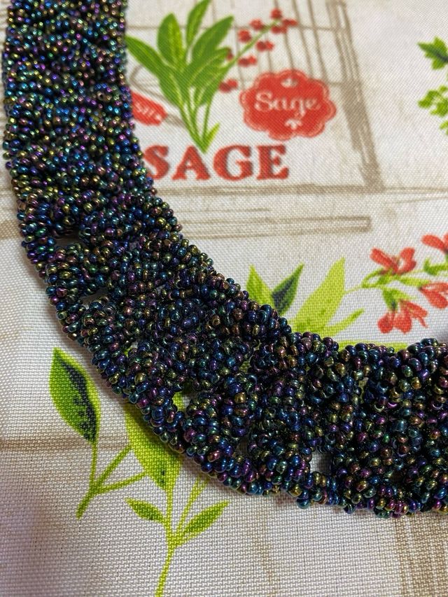 Collana Pull&Bear perline viola