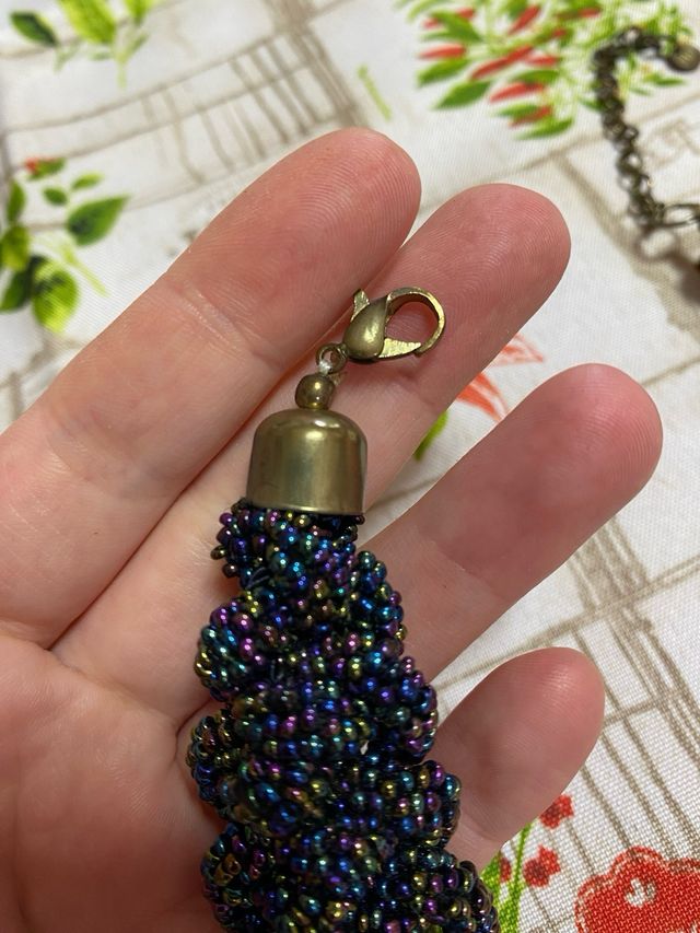 Collana Pull&Bear perline viola