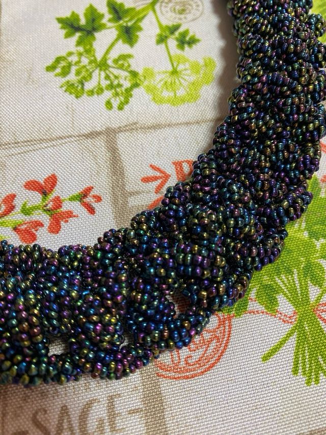 Collana Pull&Bear perline viola