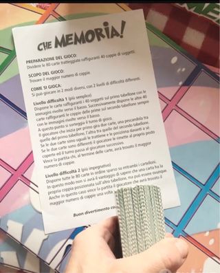 Gioco da tavolo ‘che memoria’ per bambini NUOVO