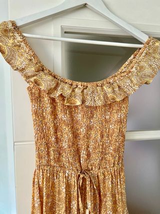 Vestido largo amarillo, ibiza trendy, XS