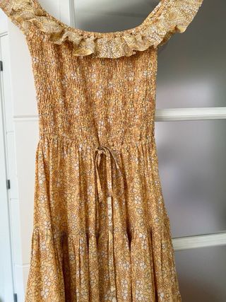 Vestido largo amarillo, ibiza trendy, XS