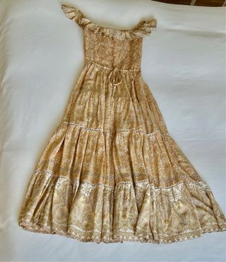 Vestido largo amarillo, ibiza trendy, XS