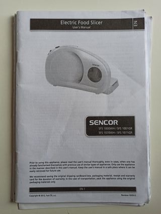 Sencor affettatrice elettrica SFS 1001GR