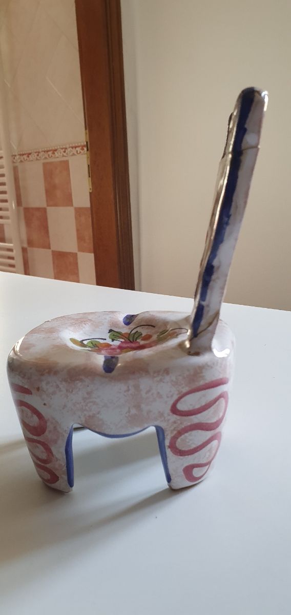 Sedia decorata a mano ceramica Firenze