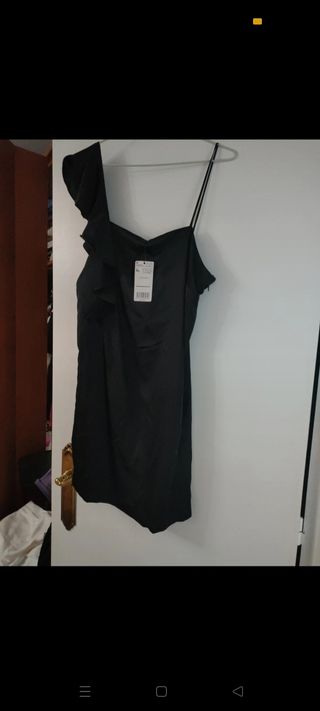 Vestido  nochevieja negro mango 