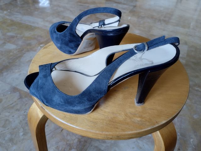 Scarpe in camoscio blue n. 36