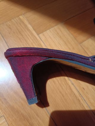 Zapatos/sandalias de seda irisada