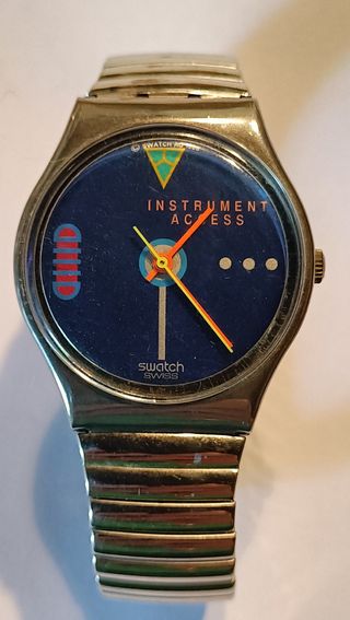 Orologio Swatch Vintage Cold Steel Blue Face