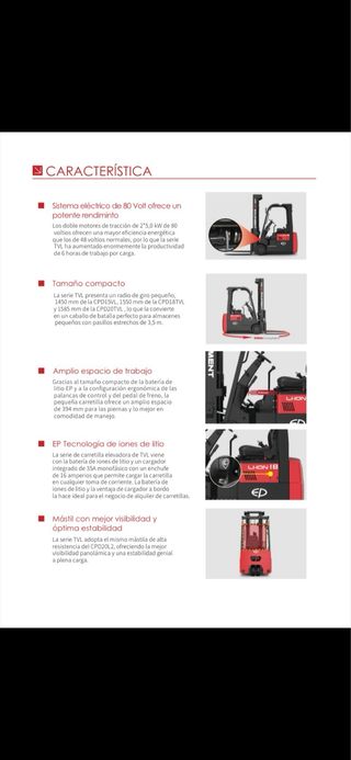Carretilla elevadora electronica de litio