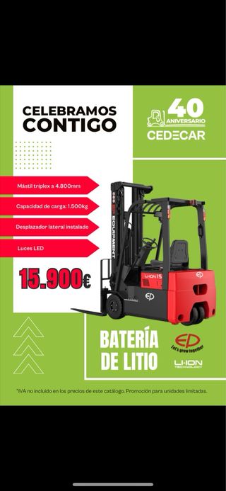 Carretilla elevadora electronica de litio