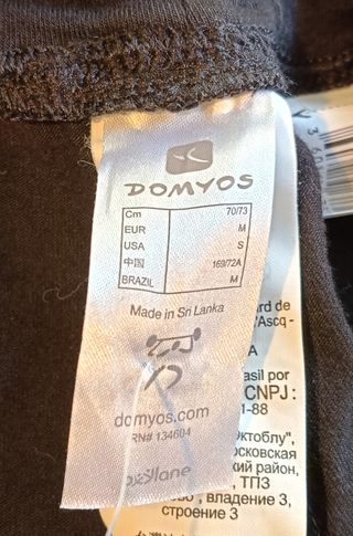 Mallas negras piratas talla M domyos deporte yoga