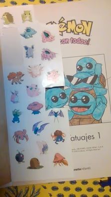 Pack Pokémon tatuajes + MALETA ELECTRICA VHS