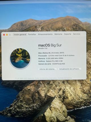 Imac retina 4K, 21.5-inch, 2017