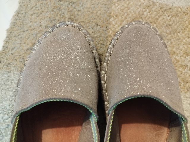 Alpargatas zapatillas de piel mujer 40 (39)