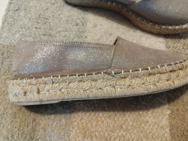 Alpargatas zapatillas de piel mujer 40 (39)