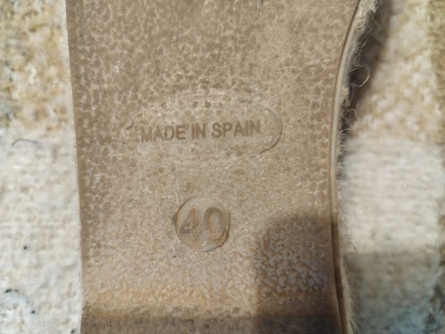 Alpargatas zapatillas de piel mujer 40 (39)