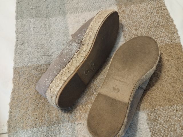 Alpargatas zapatillas de piel mujer 40 (39)